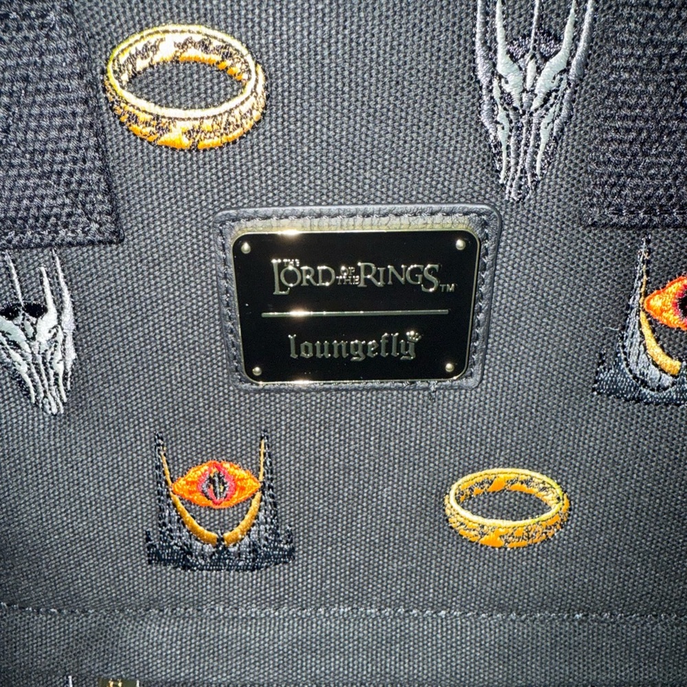 Loungefly Exclusive Lord of Rings Sauron AOP Canvas Mini Backpack - Picture 8 of 11